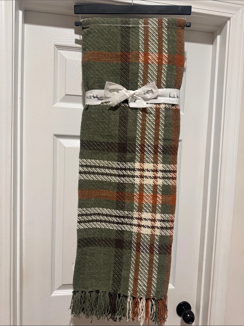 NICOLE MILLER Home Reversible Plaid Decorative Throw with Tassels - 50